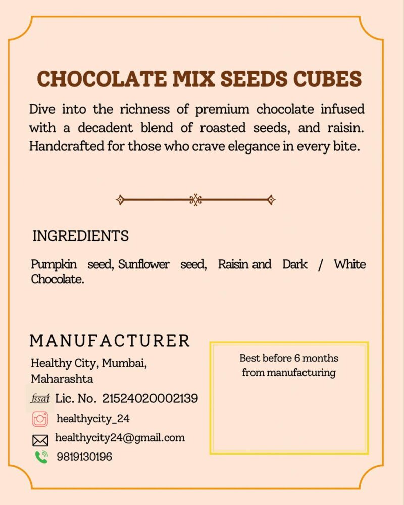 Chocolate Mix Seeds Cubes - Image 4